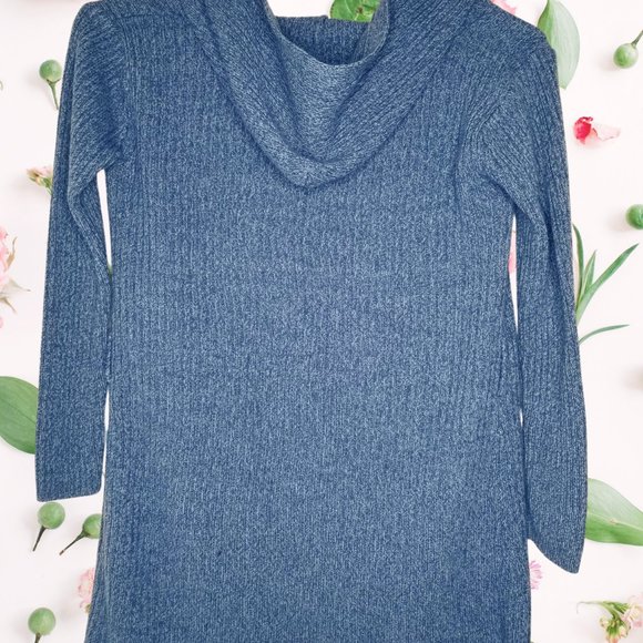 Ravegirl Long Blue Hooded Cardigan Sweater, Size Small - Picture 2 of 3